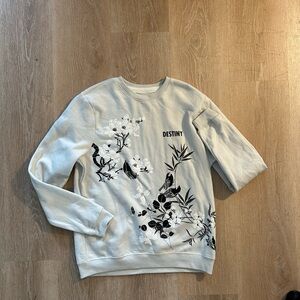 Blind Rooster Destiny Men's Gray Floral Sweater